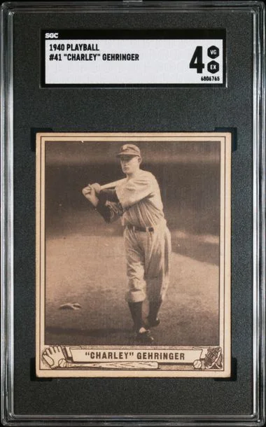 1940 Playball Charley Gehringer #41 card image