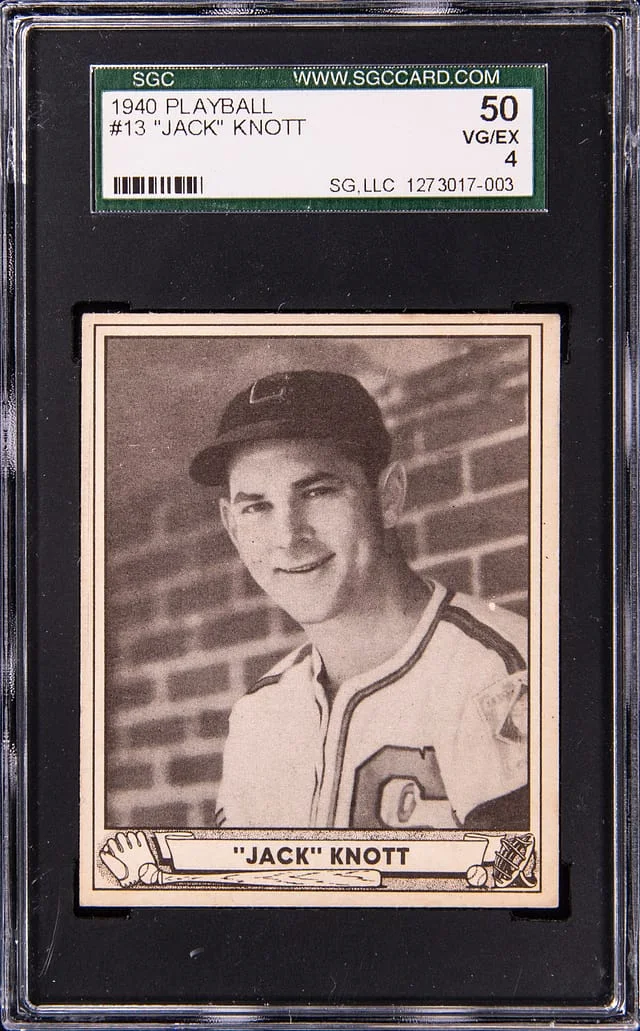 1940 Playball "Jack" Knott #13 card image