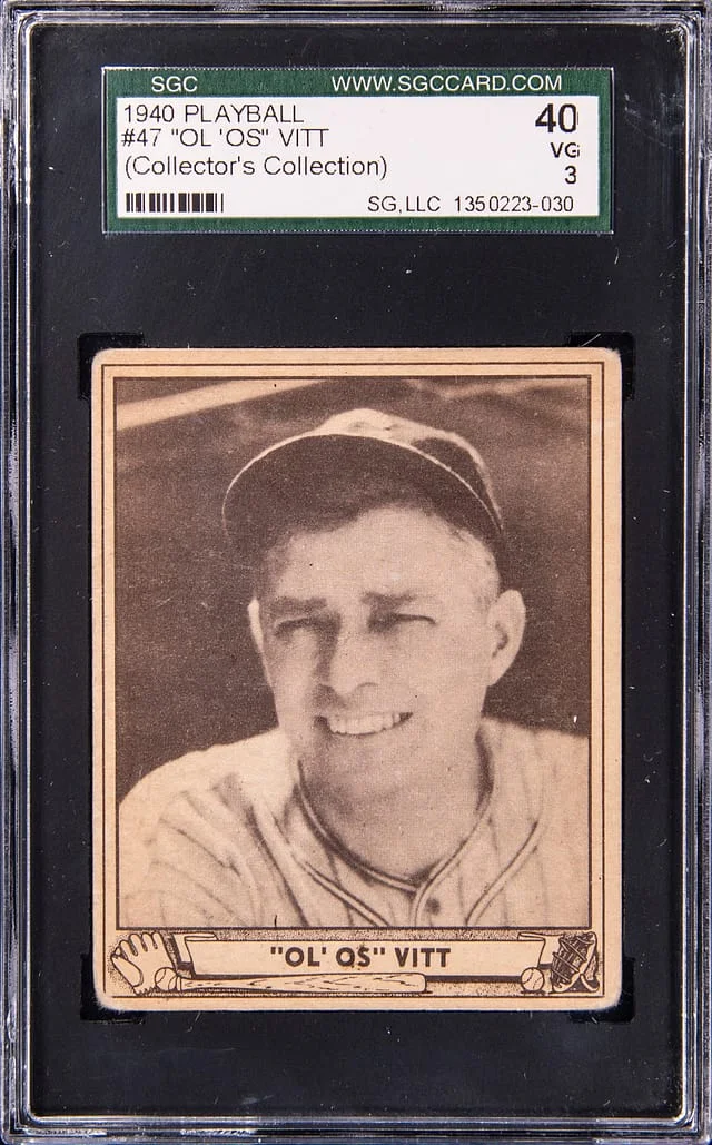 1940 Playball Ol 'Os Vitt #47 card image