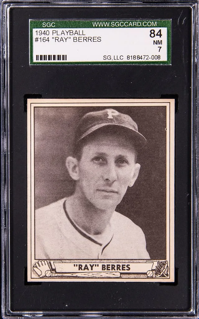 1940 Playball Ray Berres #164 card image