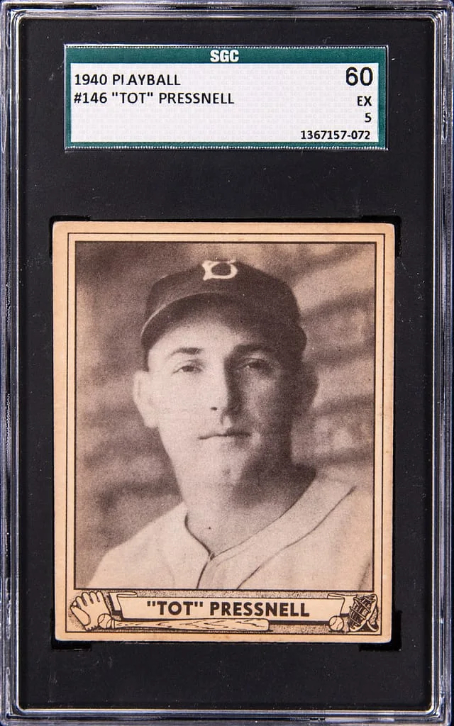 1940 Playball Tot Pressnell #146 card image