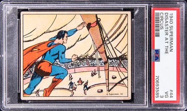 1940 R145 Gum, Inc. Superman Disaster at The Circus #44 card image