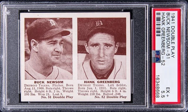 1941 Double Play Buck Newsom/Hank Greenberg #51-52 card image