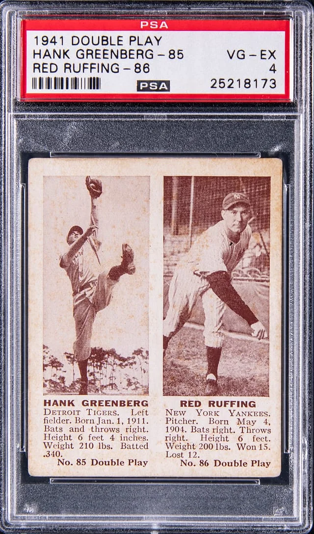 1941 Double Play Hank Greenberg/Red Ruffing #85-86 card image