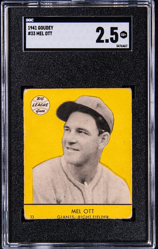 1941 Goudey Mel Ott #33 card image