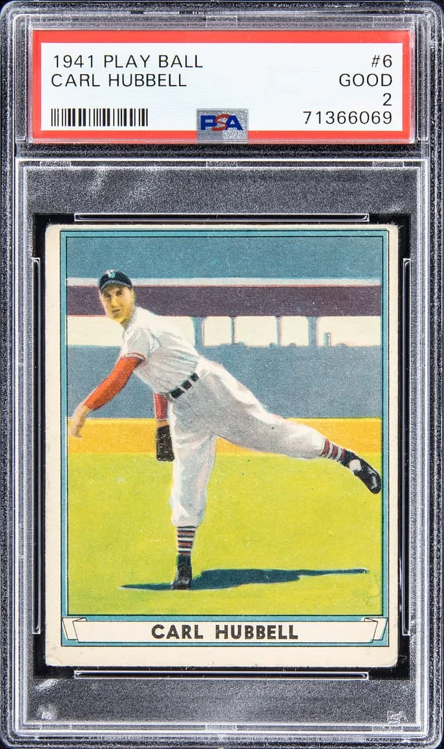 1941 Play Ball Carl Hubbell #6 card image