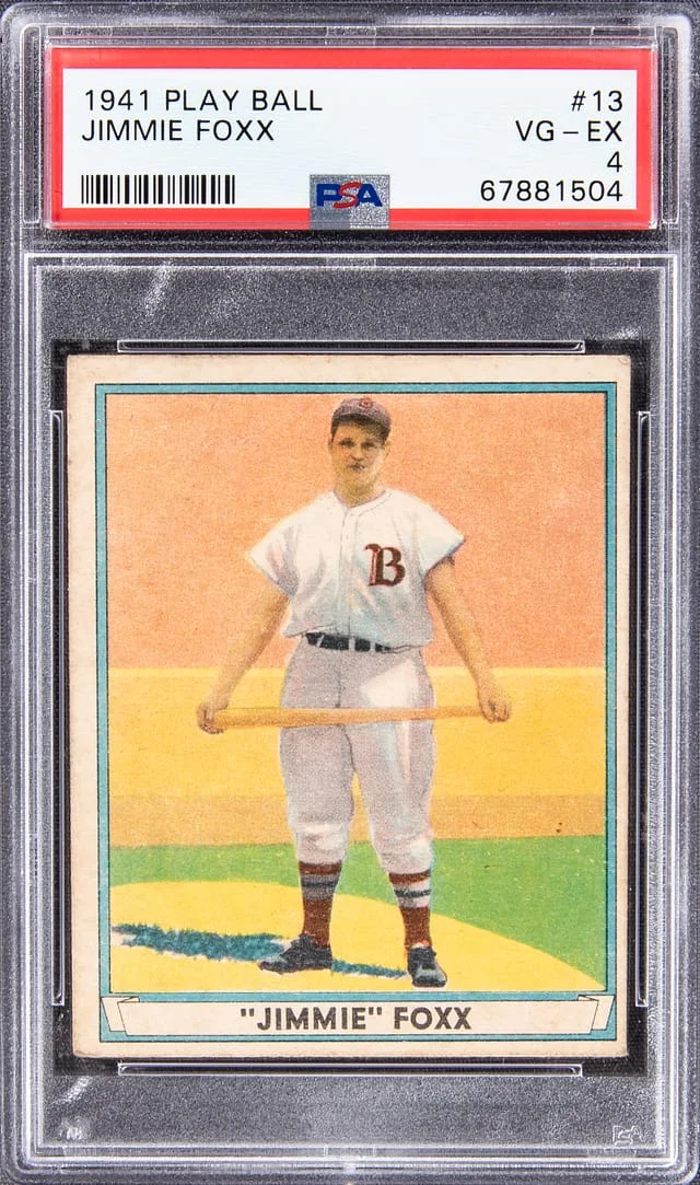1941 Play Ball Jimmie Foxx #13 card image