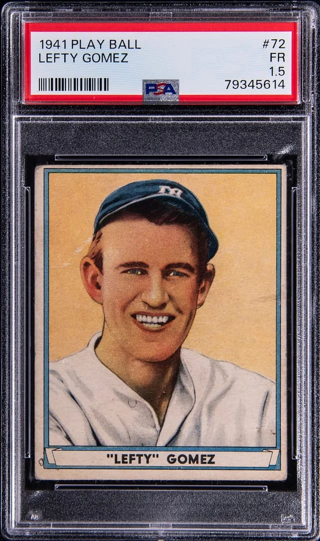 1941 Play Ball Lefty Gomez #72 card image