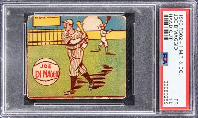 1943 R302 M.P. & Co. Hand Cut Joe DiMaggio #1 card image