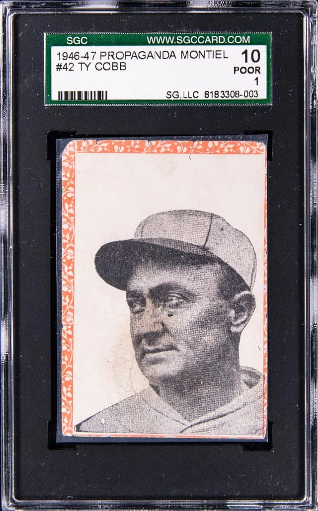 1946-47 Propaganda Montiel Ty Cobb #42 card image