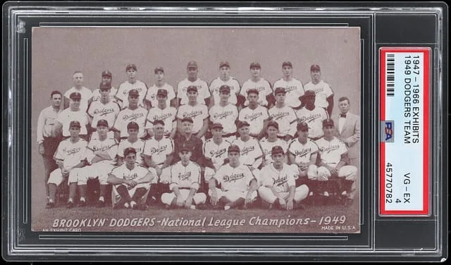 1947-66 Exhibits Dodgers Team - Featuring Jackie Robinson #1949 card image
