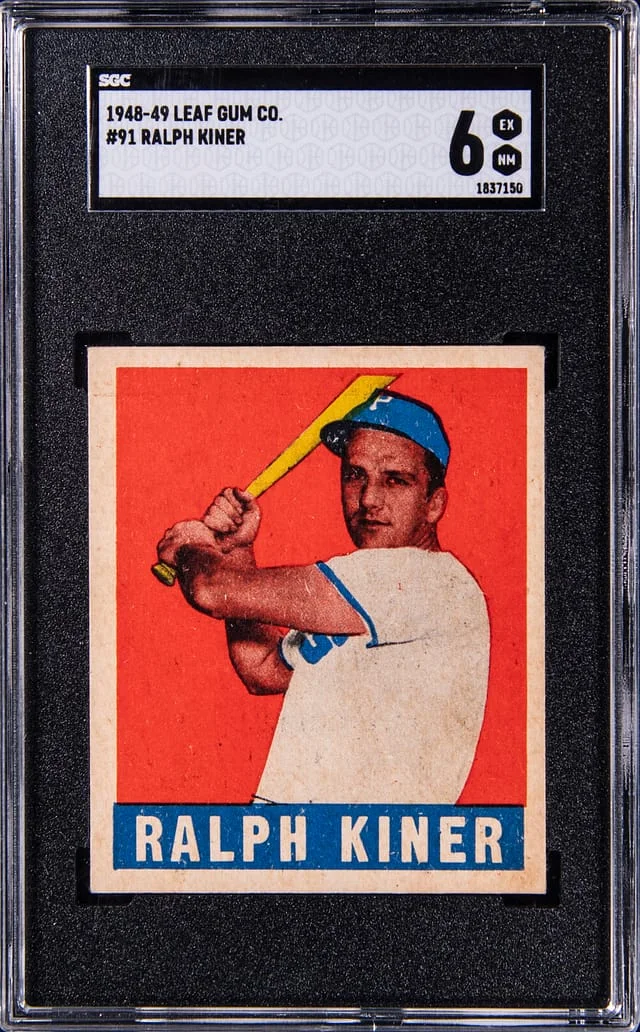 1948-49 Leaf Ralph Kiner Gum Co. #91 card image