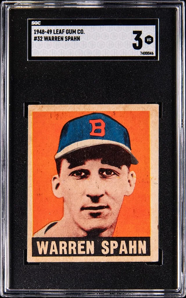 1948-49 Leaf Warren Spahn Gum Co. #32 card image