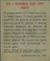 1948 Bowman Basketball Play #23 card back image