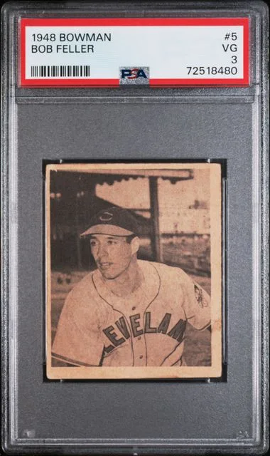 1948 Bowman Bob Feller #5 card image