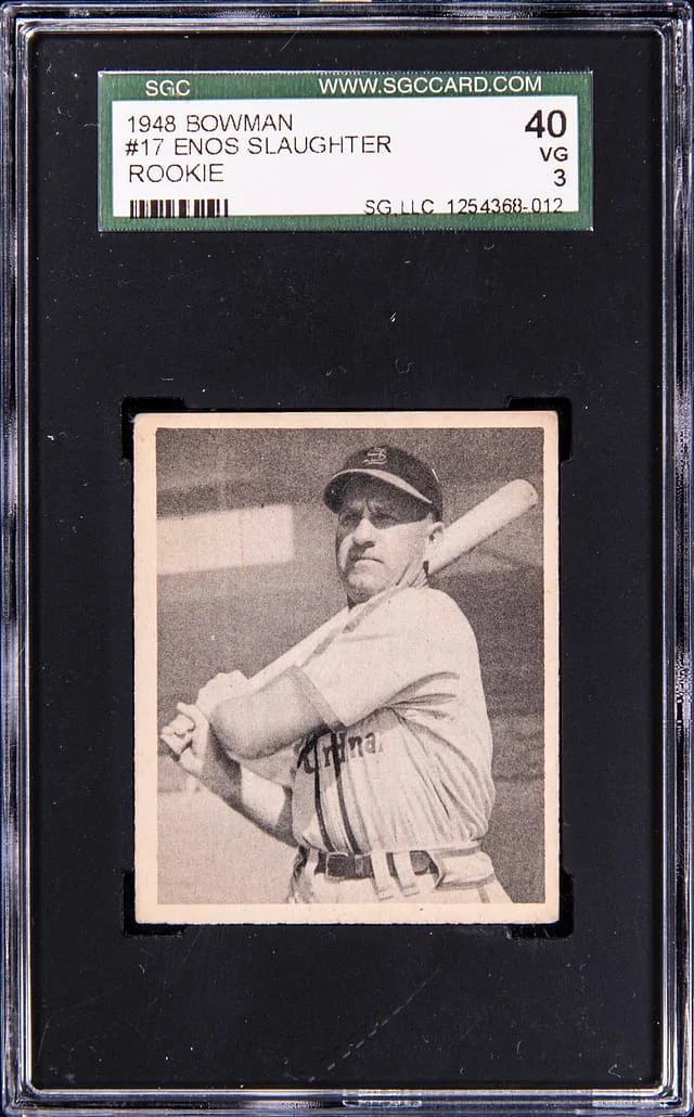 1948 Bowman Enos Slaughter #17 card image