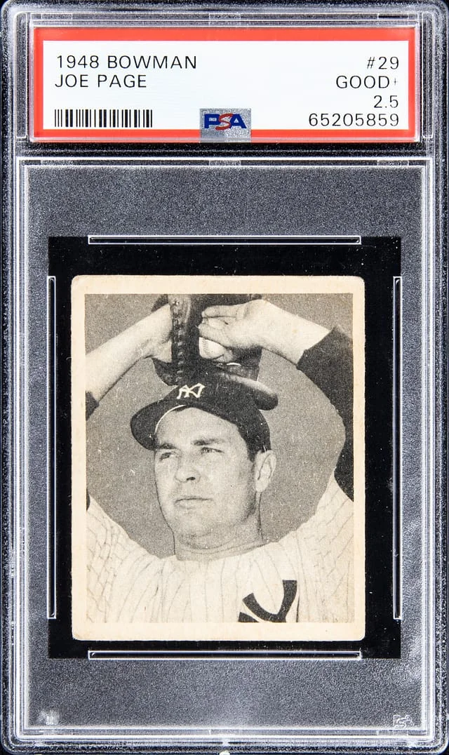 1948 Bowman Joe Page #29 card image