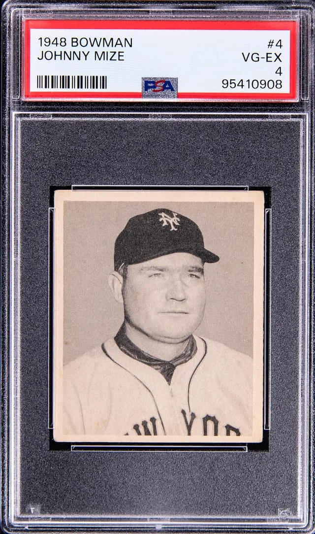 1948 Bowman Johnny Mize #4 card image