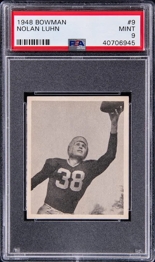 1948 Bowman Nolan Luhn #9 card image