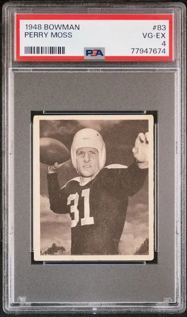 1948 Bowman Perry Moss #83 card image