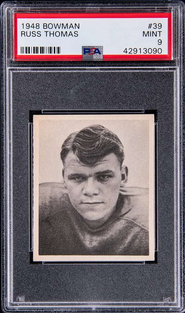 1948 Bowman Russ Thomas SP #39 card image