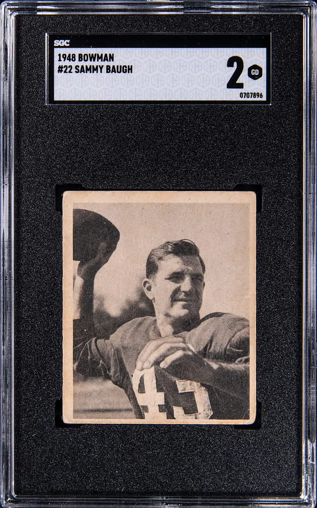 1948 Bowman Sammy Baugh #22 card image
