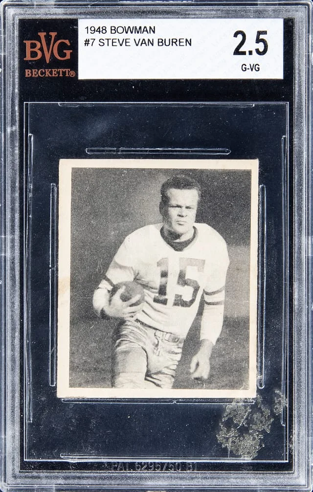 1948 Bowman Steve Van Buren #7 card image