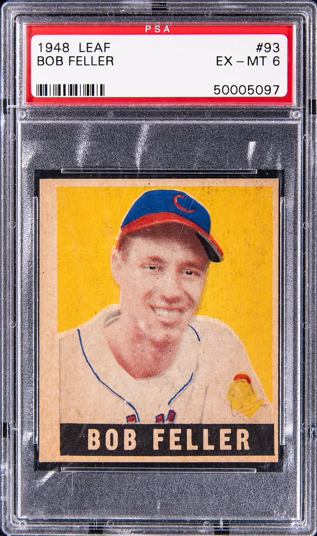 1948 Leaf Bob Feller SP #93 card image