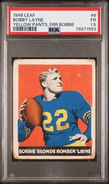 1948 Leaf Bobby Layne #6 card image