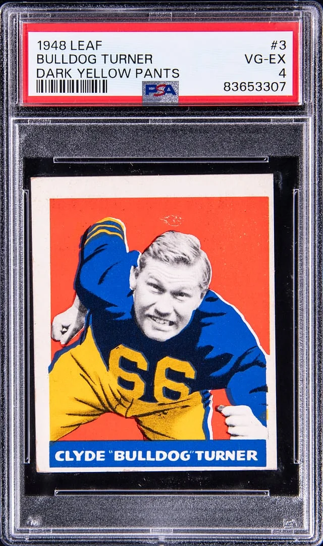 1948 Leaf Bulldog Turner, Dark Yellow Pants #3 card image