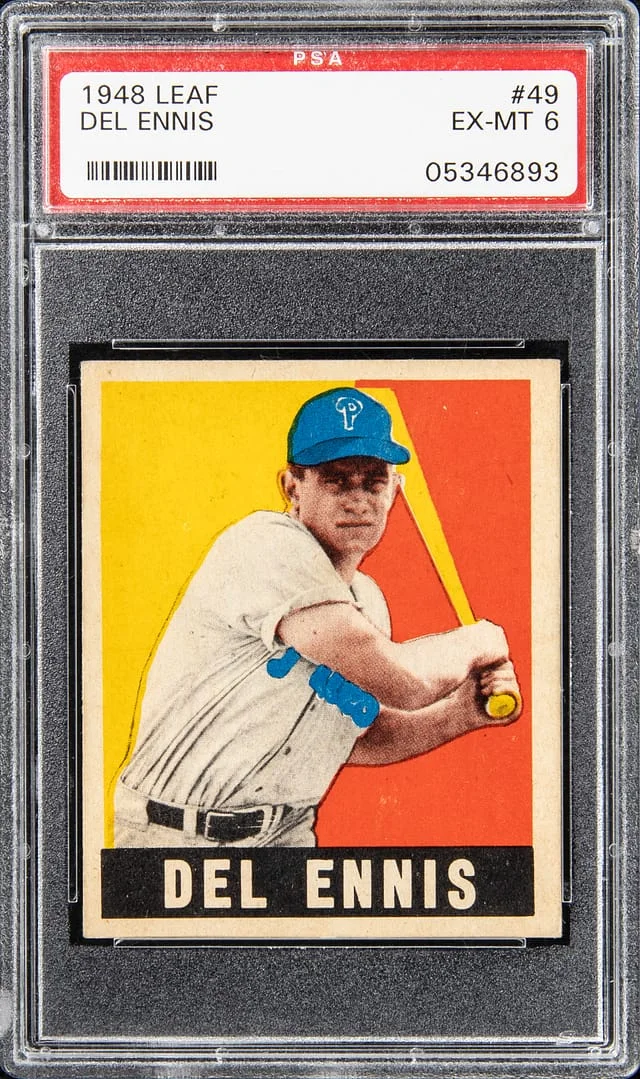 1948 Leaf Del Ennis #49 card image