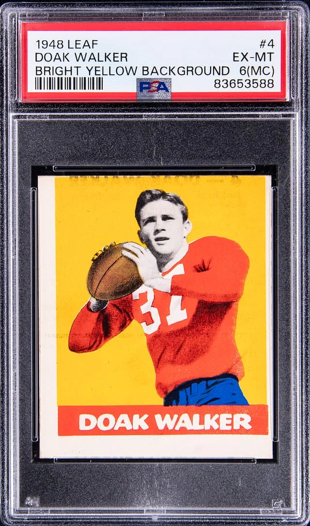 1948 Leaf Doak Walker, Bright Yellow Background #4 card image