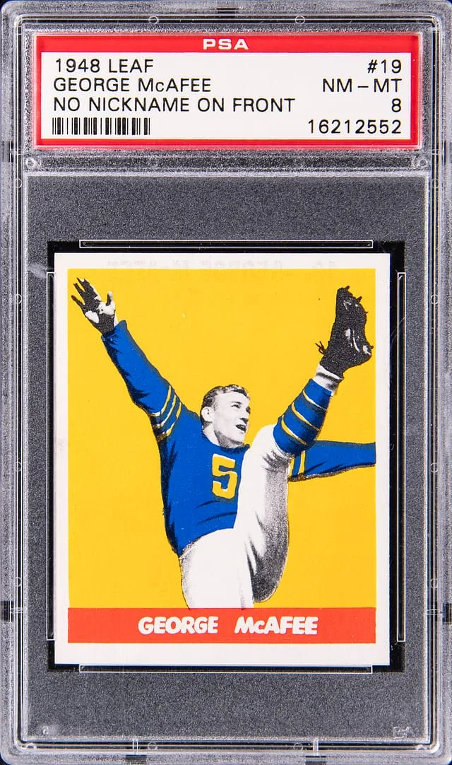 1948 Leaf George McAfee, No Nickname on Front #19 card image
