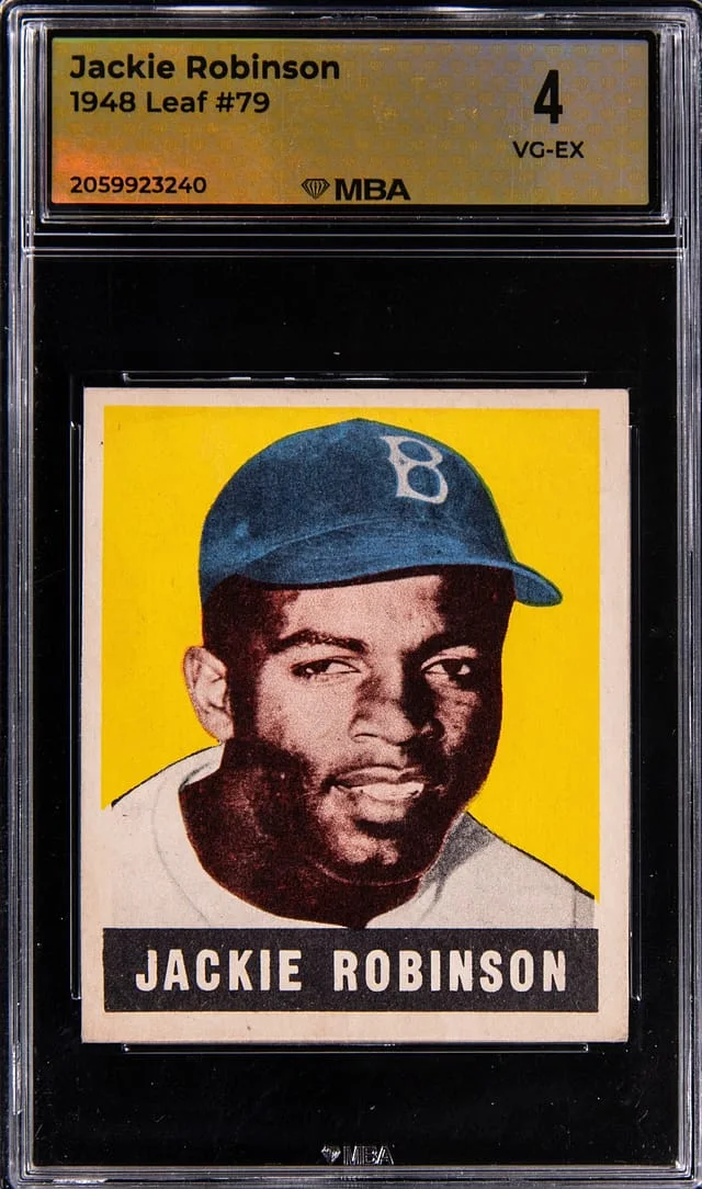 1948 Leaf Jackie Robinson - MBA VG-EX 4 #79 card image