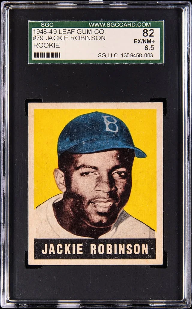 1948 Leaf Jackie Robinson w/Near-Perfect Centering #79 card image