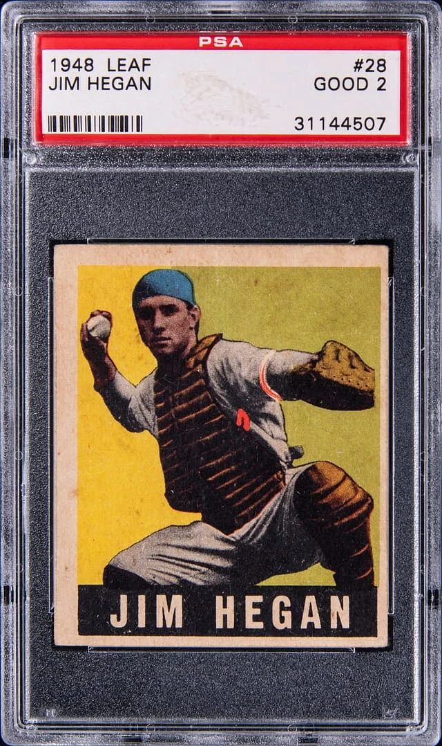 1948 Leaf Jim Hegan #28 card image