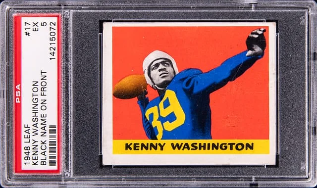 1948 Leaf Kenny Washington, Black Name on Front #17 card image