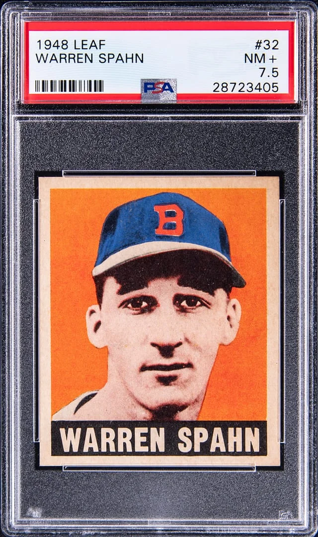 1948 Leaf Warren Spahn - Exceptional - Top 15% #32 card image