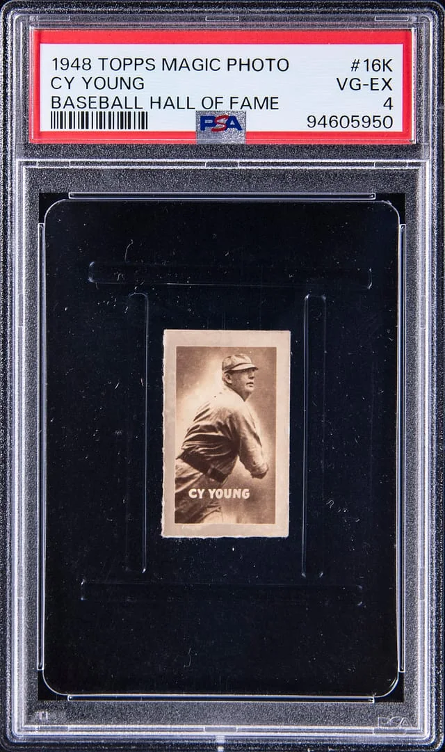 1948 Topps Cy Young Magic Photo Baseball Hall of Fame #16K card image