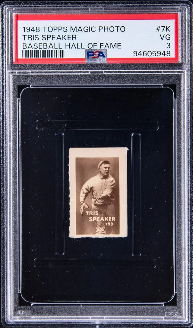 1948 Topps Tris Speaker Magic Photo Baseball Hall of Fame #7K card image