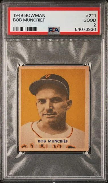 1949 Bowman Bob Muncrief #221 card image