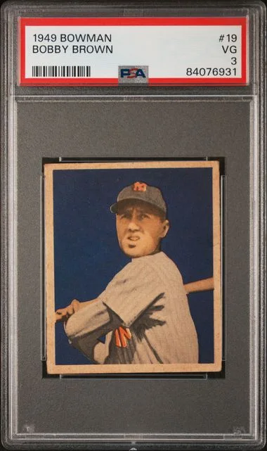 1949 Bowman Bobby Brown #19 card image
