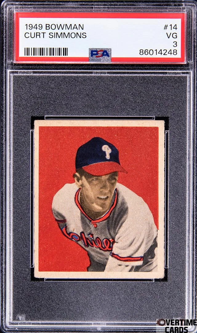 1949 Bowman Curt Simmons #14 card image