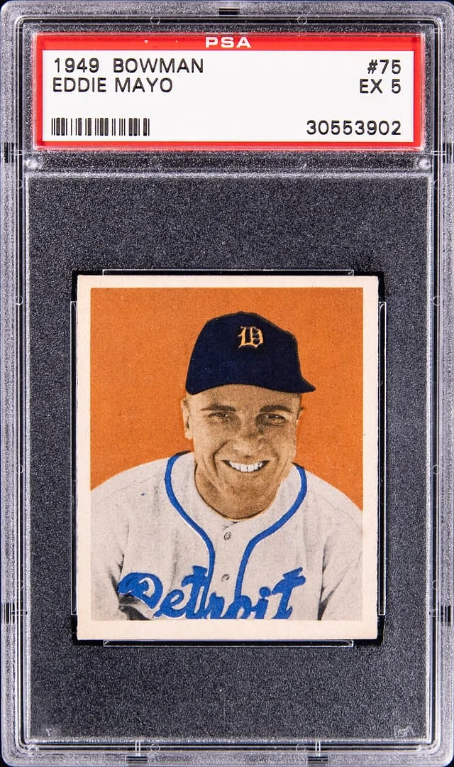 1949 Bowman Eddie Mayo #75 card image