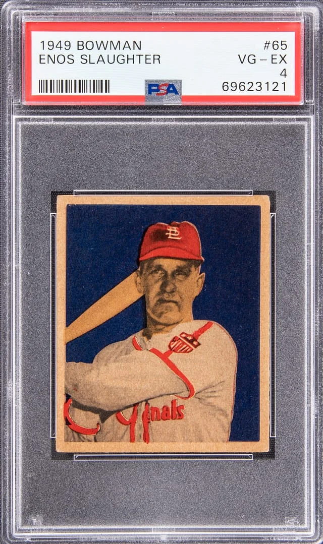 1949 Bowman Enos Slaughter #64 card image