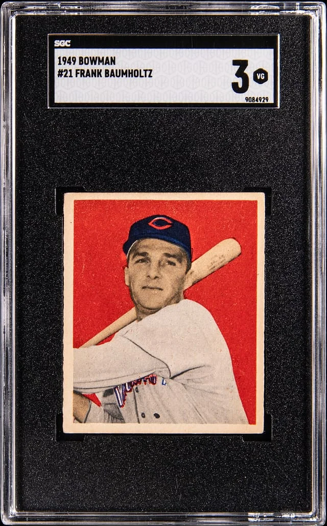 1949 Bowman Frank Baumholtz #21 card image