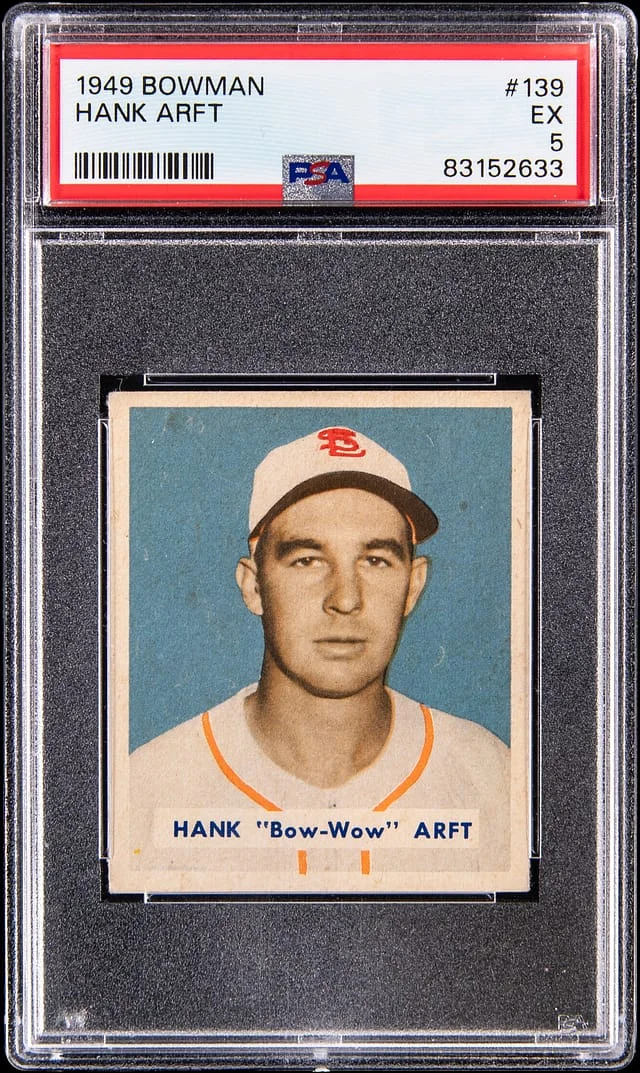 1949 Bowman Hank Arft #139 card image