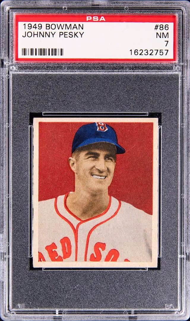 1949 Bowman Johnny Pesky #86 card image