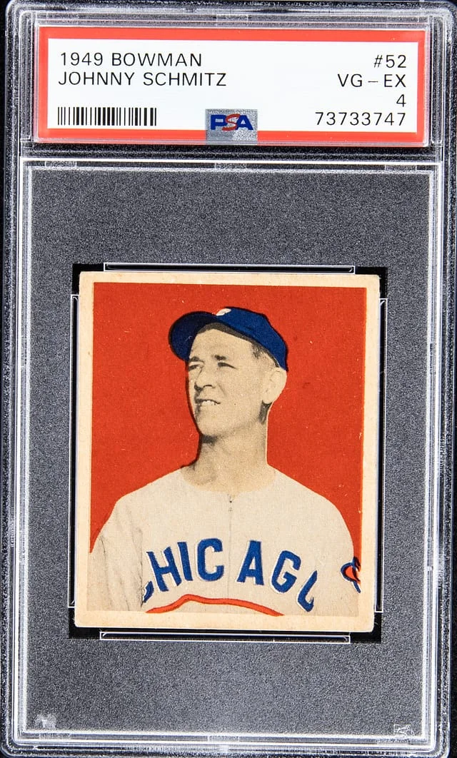 1949 Bowman Johnny Schmitz #52 card image