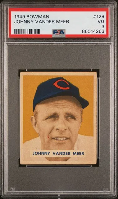 1949 Bowman Johnny Vander Meer #128 card image